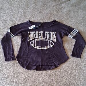 New Recycled Karma Purple Horned Frogs Long Sleeve Tee